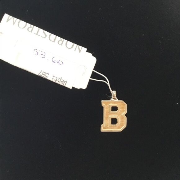 Silver and Gold Raised Edge Letter Charm (E2) - Picture 1 of 4